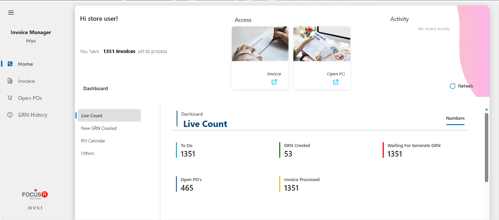 InvoicEZ Dashboard